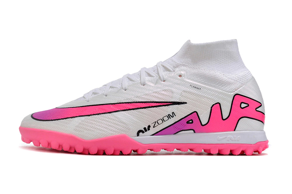 Chuteira Nike Mercurial Superfly 9 Elite Society - Branco/Rosa