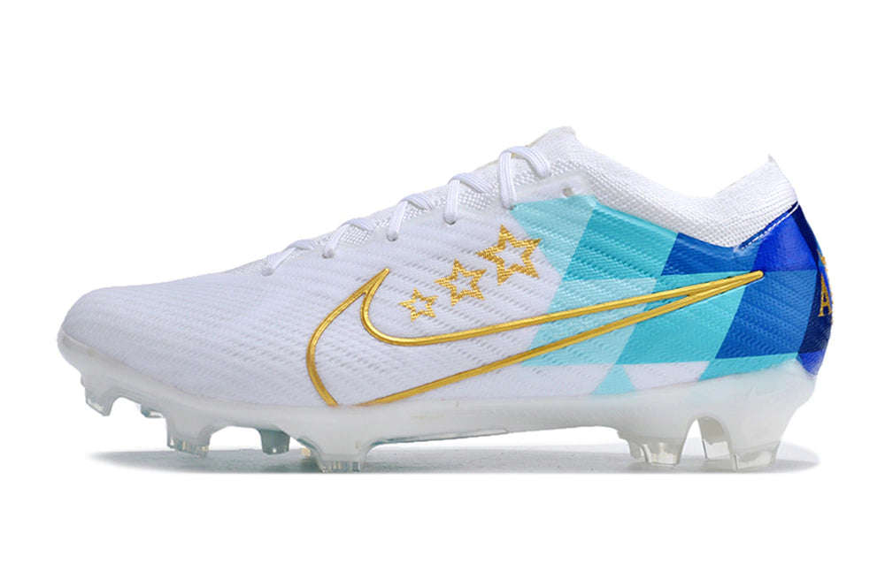 Chuteira Nike Air Zoom Mercurial Vapor 15 Elite FG - Branco/Azul