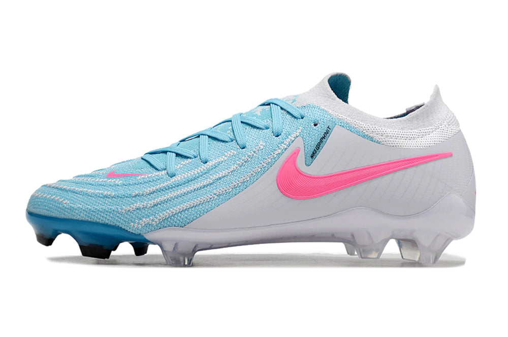 Chuteira Nike Campo Phantom GX2 Elite Campo FG - Branco/Rosa/Azul