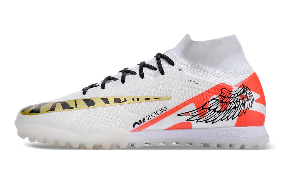 Chuteira Nike Mercurial Superfly 9 Elite Society - Branco/Vermelho