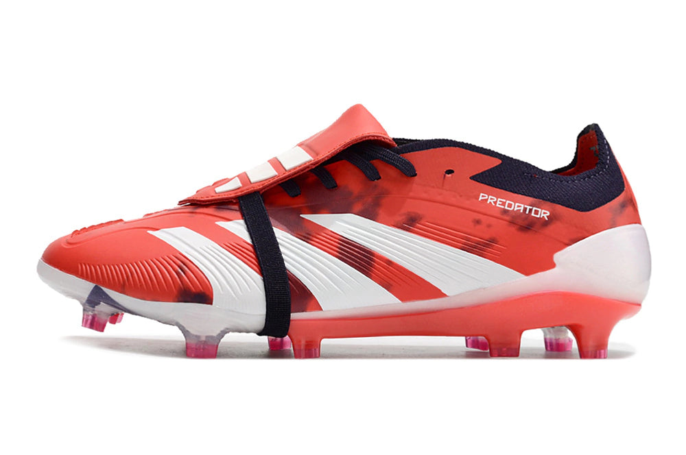Chuteira Adidas Predstrike Elite Campo - Vermelho/Branco + Brinde