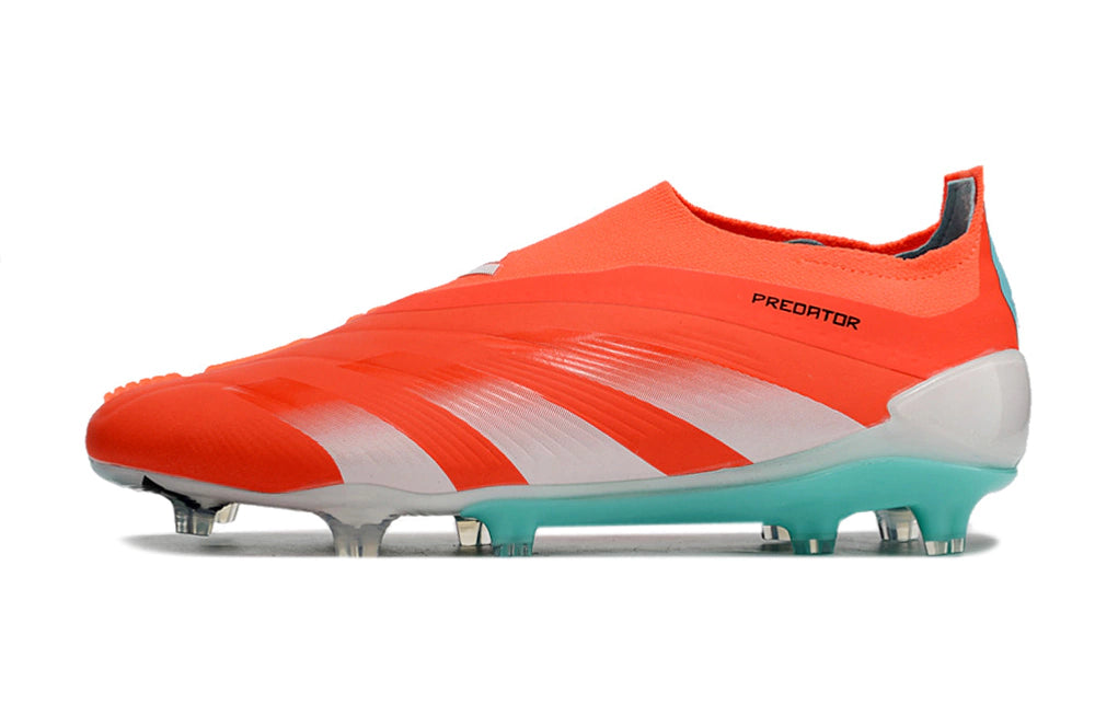 Chuteira Adidas Predstrike Elite Laceless Campo - Laranja/Branco