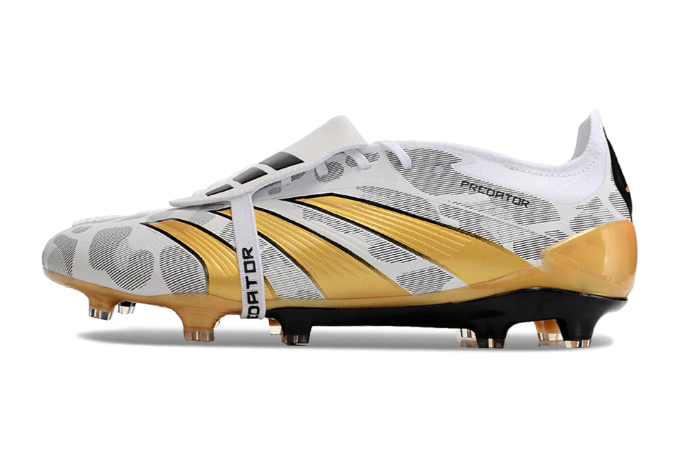 Chuteira Adidas Predstrike Elite Campo - Branco/Dourado