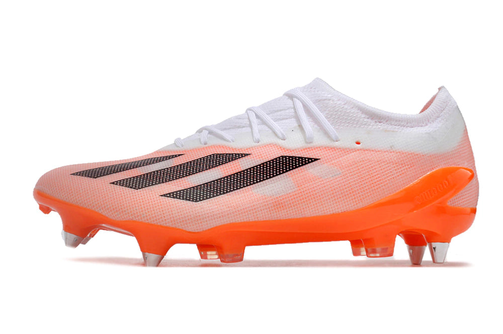 Chuteira Adidas X CrazyFast.1 SG - Branco/Laranja