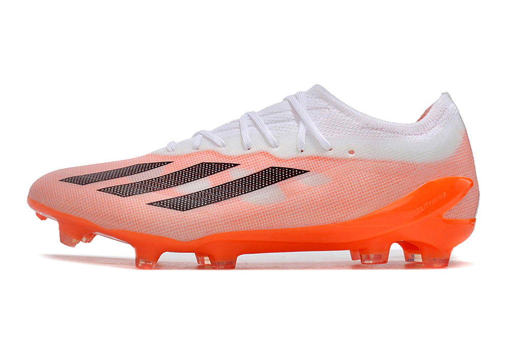 Chuteira Adidas X CrazyFast.1 FG - Branco/Laranja