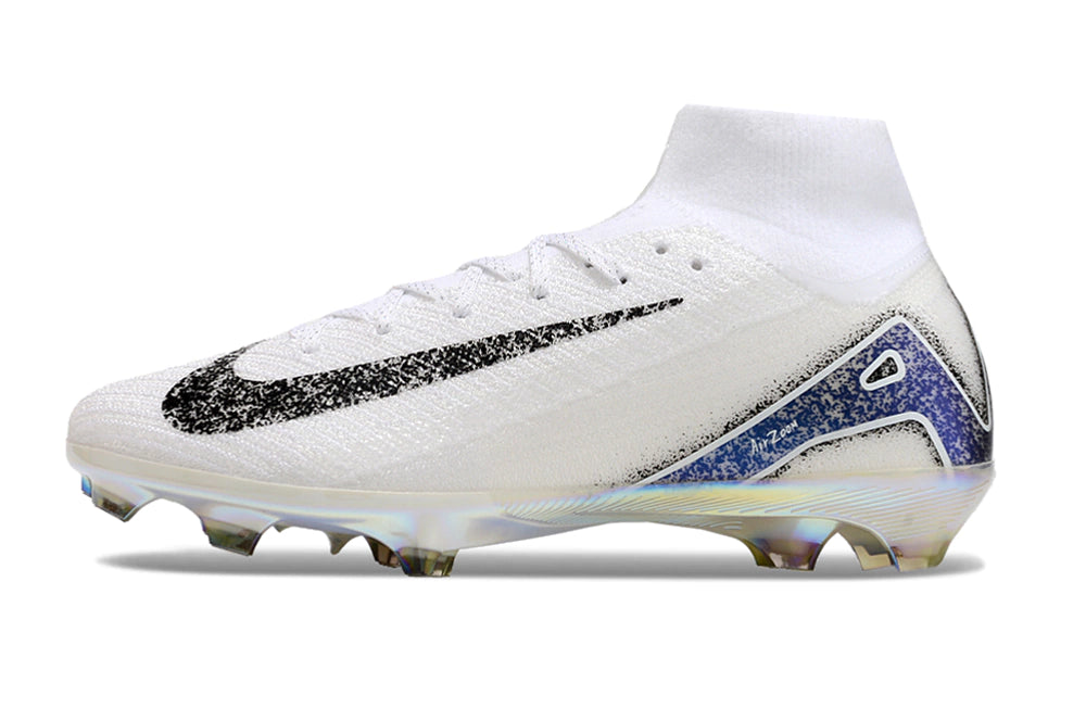 Chuteira Nike Air Zoom Mercurial Superfly 10 Elite Campo - Branco/Preto