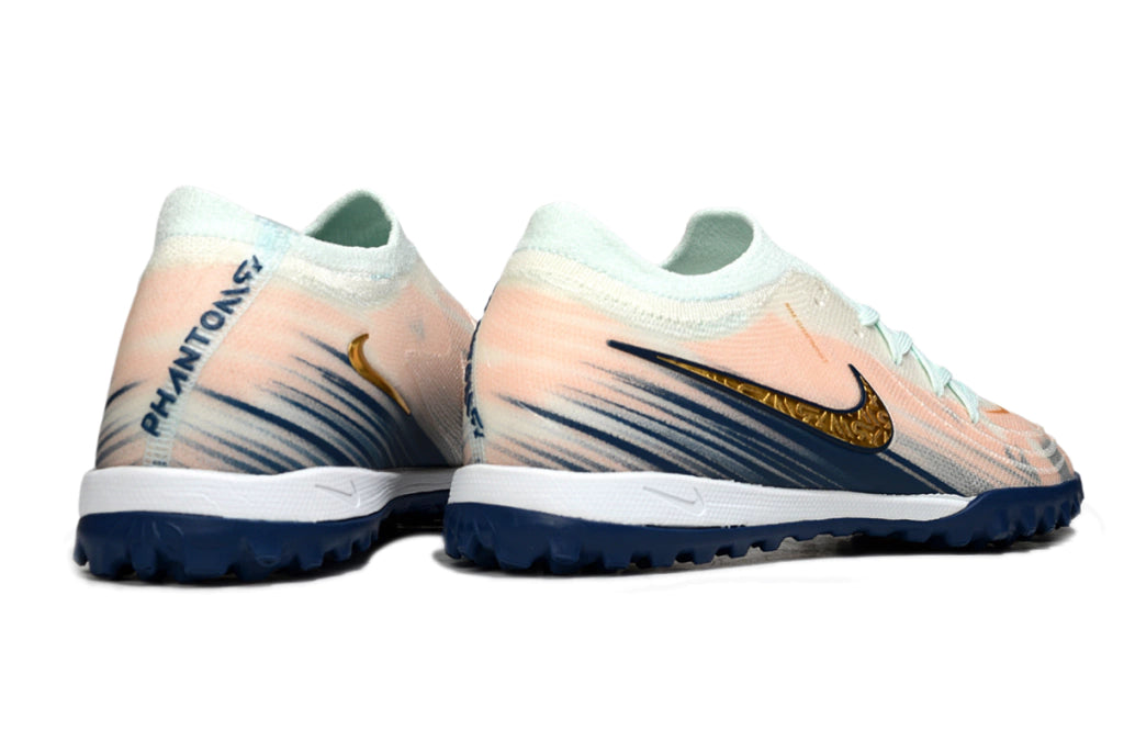 Chuteira Nike Phantom GX 2 Elite Society TF - Branco/Azul