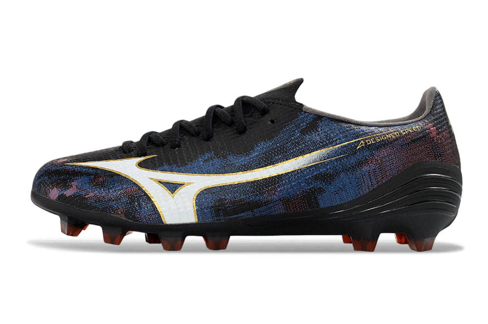 Chuteira Mizuno Alpha Japan 3 FG - Preto/Azul