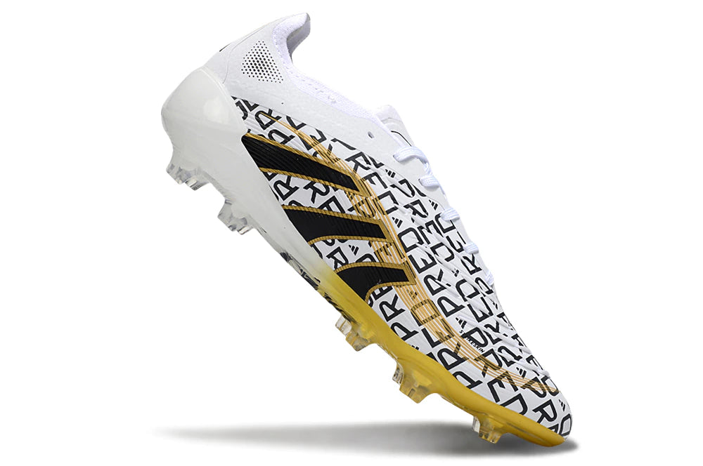 Chuteira Adidas Predator Elite 25 Laceless Campo - Branco/Dourado