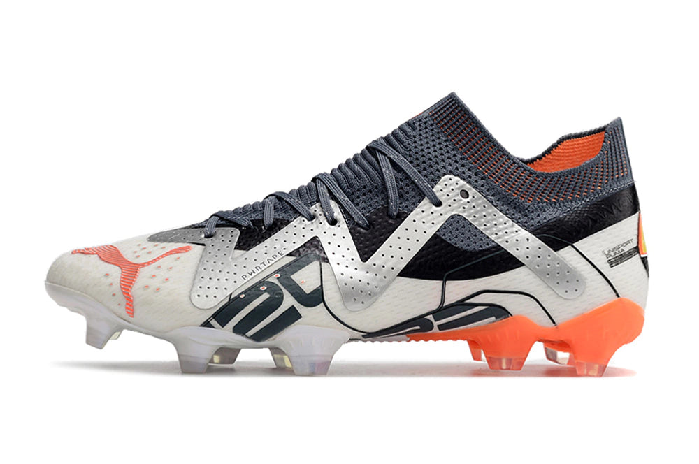 Chuteira Puma Future Ultimate FG - Branco/Laranja
