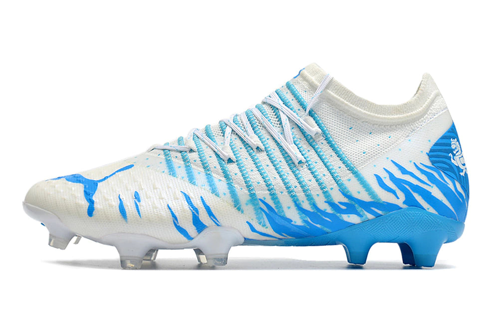 Chuteira Puma Future Z 1.4 Campo FG/AG - Branco/Azul