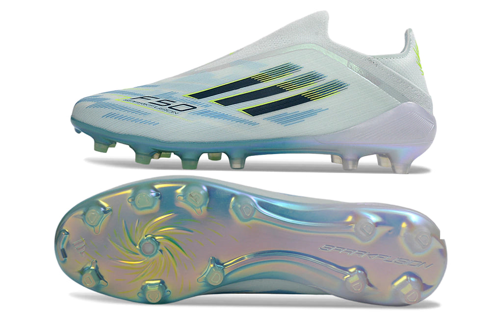Chuteira Adidas F50 X Laceless Campo - Azul/Branco