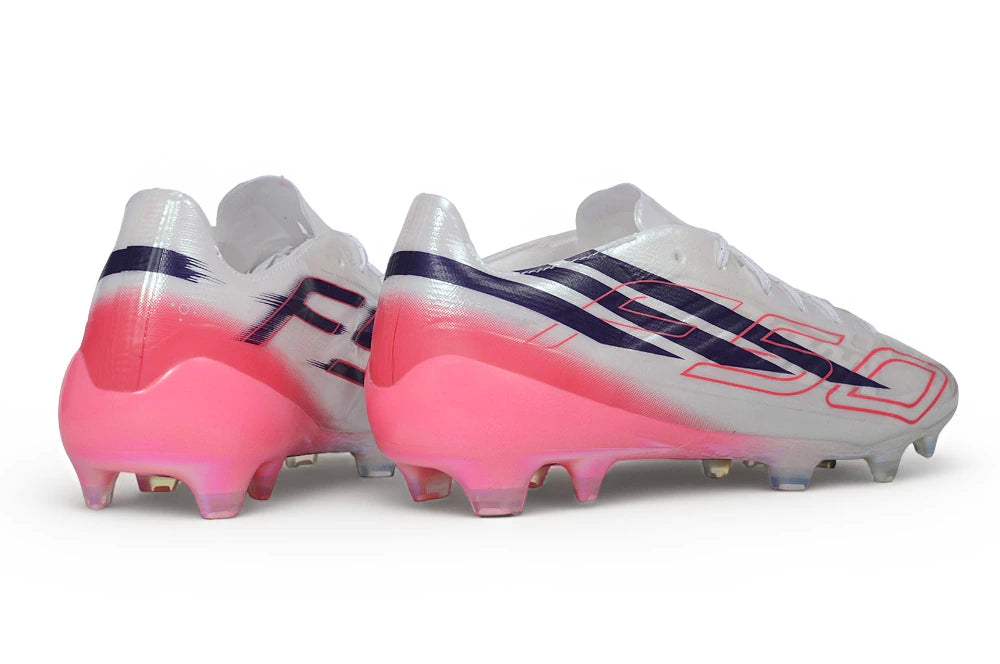 Chuteira Adidas F50 Hyperfast.1 Evo FG - Branco/Rosa