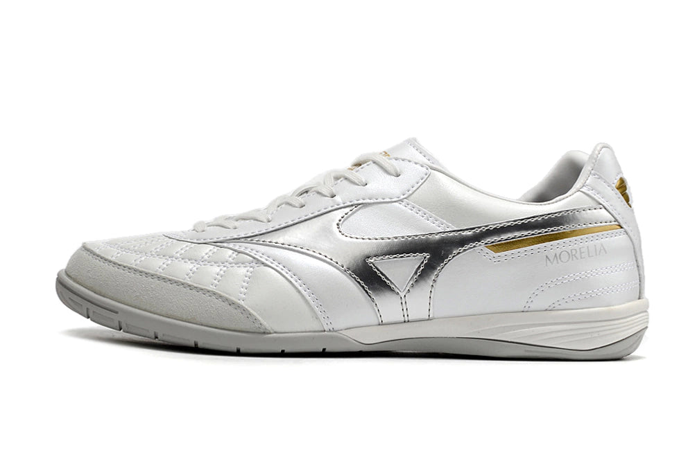 Chuteira Mizuno Morelia Sala Futsal - Branco/Prata