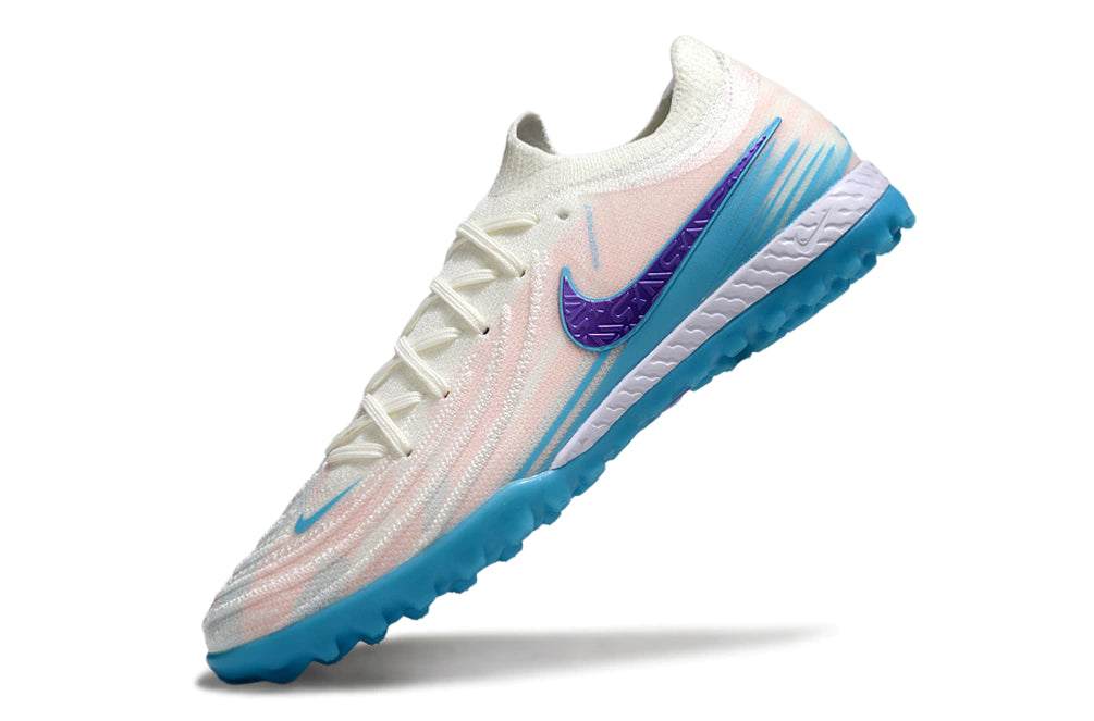 Chuteira Nike Phantom GX 2 Elite Society TF - Branco/Azul