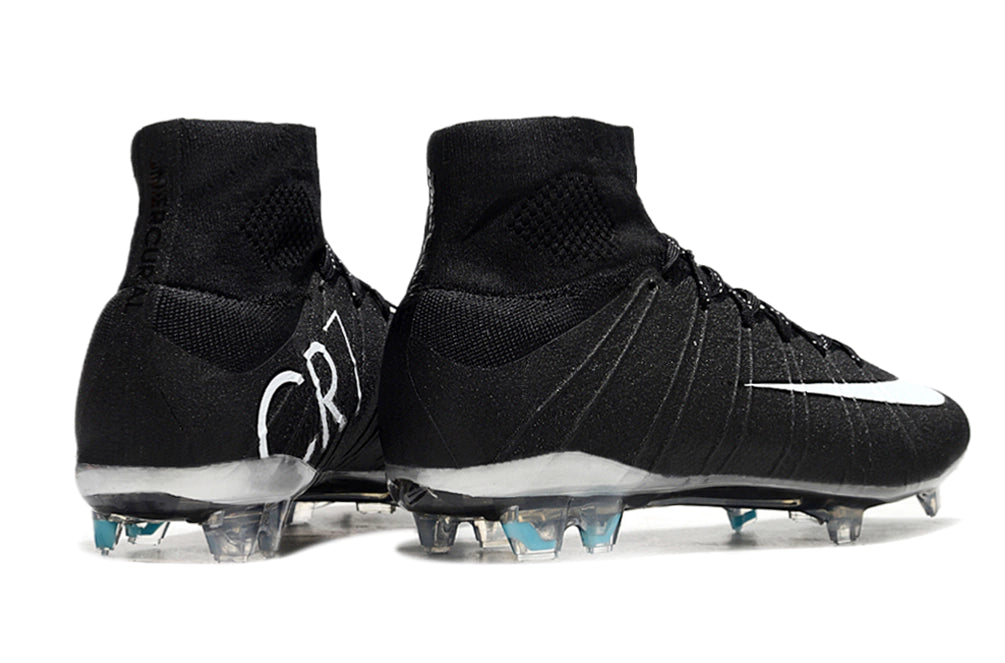 Chuteira Nike Mercurial Superfly 4 Elite Campo - Preto/Branco