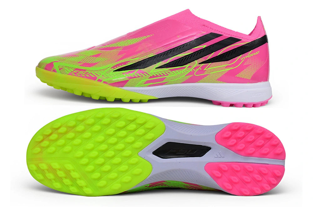 Chuteira Adidas F50 Hyperfast Laceless TF - Rosa