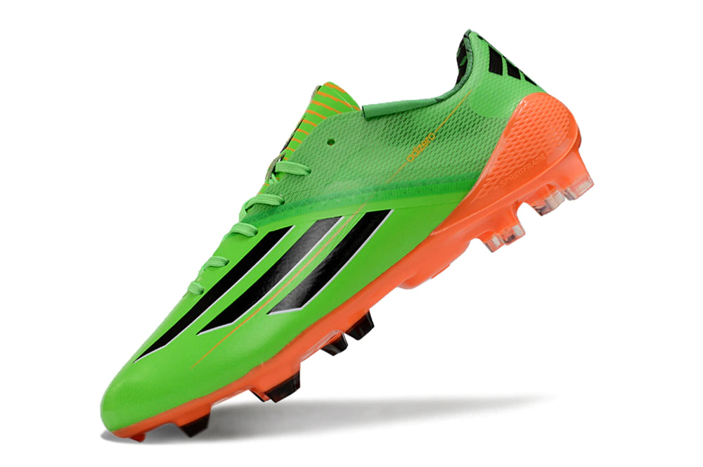 Chuteira Adidas F50 X Campo - Verde/Laranja