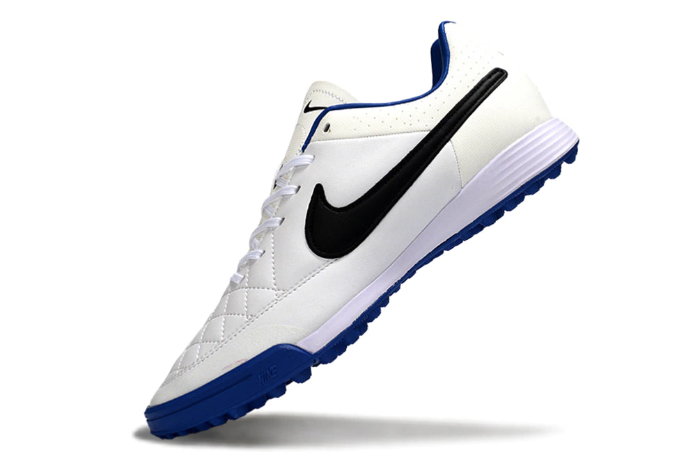 Chuteira Nike Tiempo 4 Society - Branco/Azul/Preto