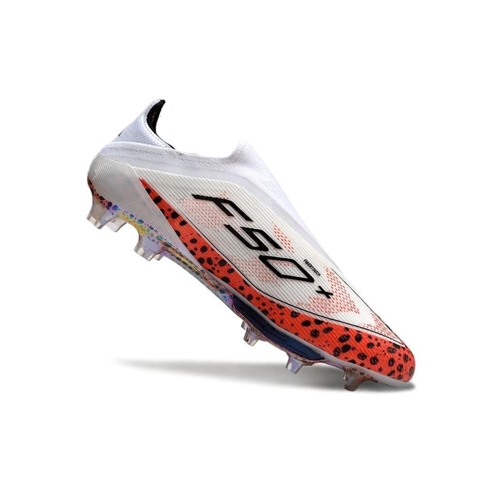 Chuteira Adidas F50+ Elite Campo - Branco/Laranja