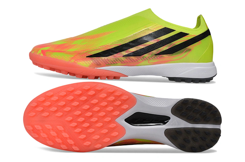 Chuteira Adidas F50 Hyperfast Laceless TF - Verde
