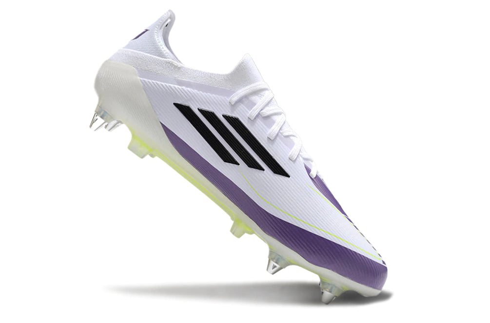 Chuteira Adidas F50 X Campo SG - Branco/Roxo/Preto