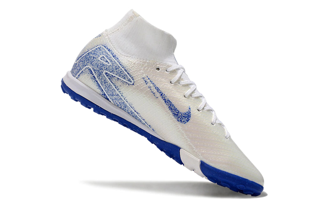 Chuteira Nike Mercurial Superfly 10 Elite Society - Branco/Azul