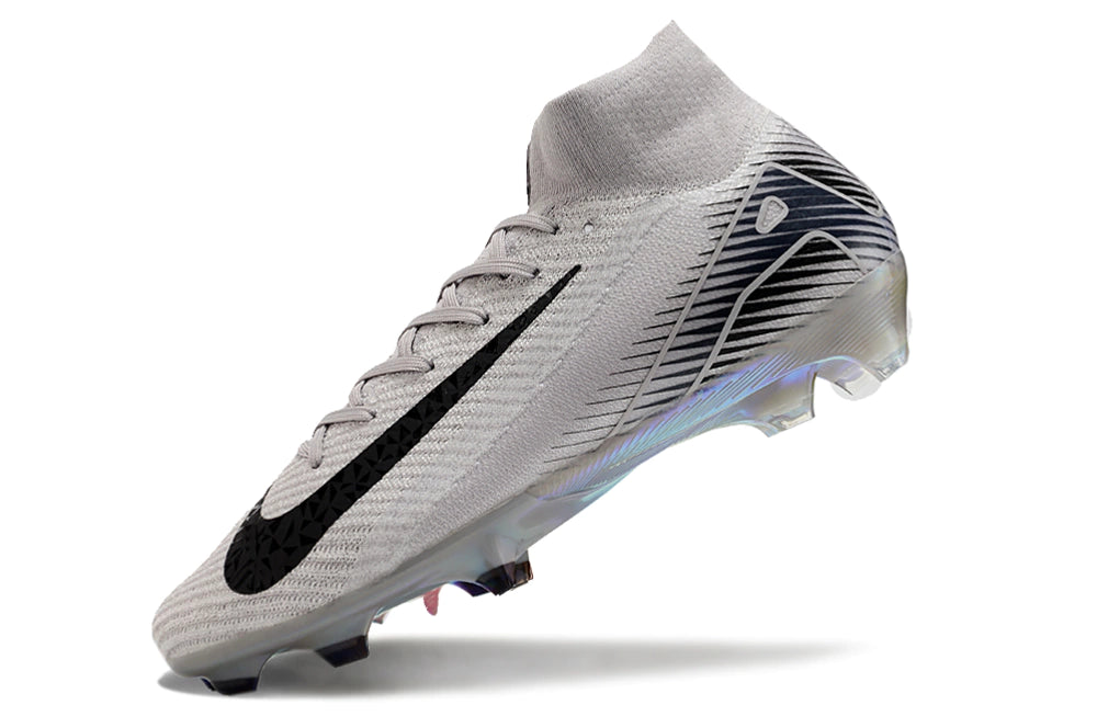 Chuteira Nike Mercurial Superfly 10 Elite Campo - Cinza/Preto/Azul