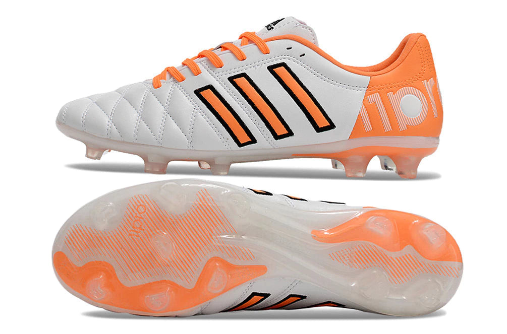 Chuteira Adidas Adipure 11Pro Campo FG - Branco/Laranja