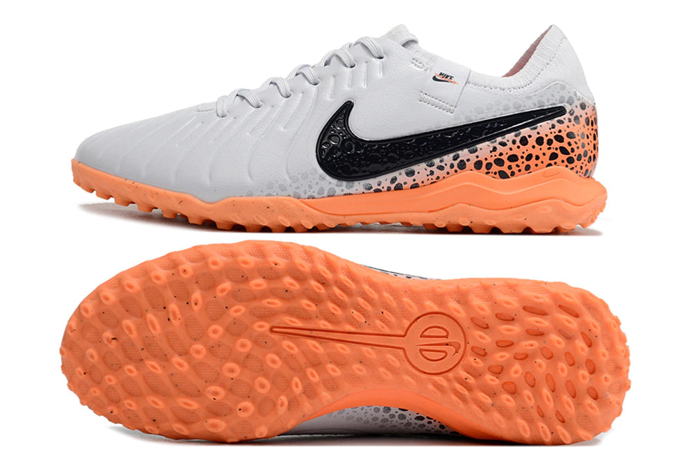 Chuteira Nike Tiempo 10 Pro Society - Cinza/Laranja