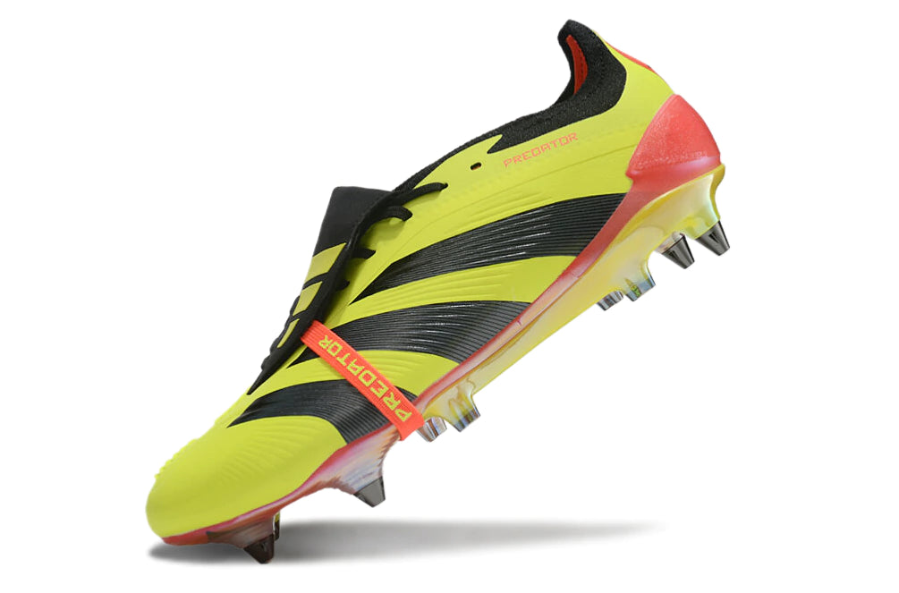 Chuteira Adidas Predator Elite Tongue SG - Amarelo/Vermelho/Preto