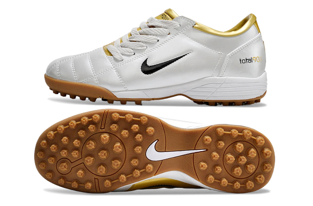 Chuteira Nike Total 90 Society - Branco/Dourado