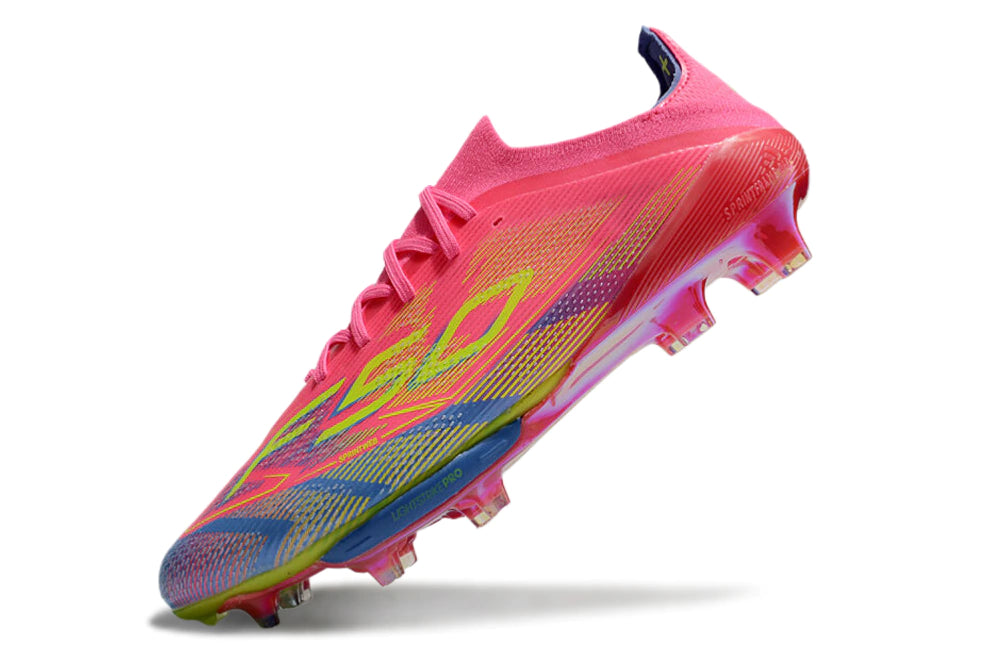 Chuteira Adidas F50.1 Elite Campo - Rosa/Azul