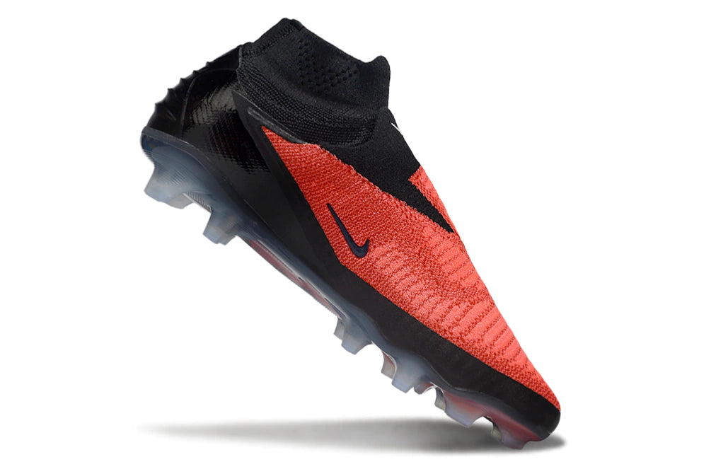 Chuteira Nike Phantom 6 Elite Botinha Campo - Preto/Laranja