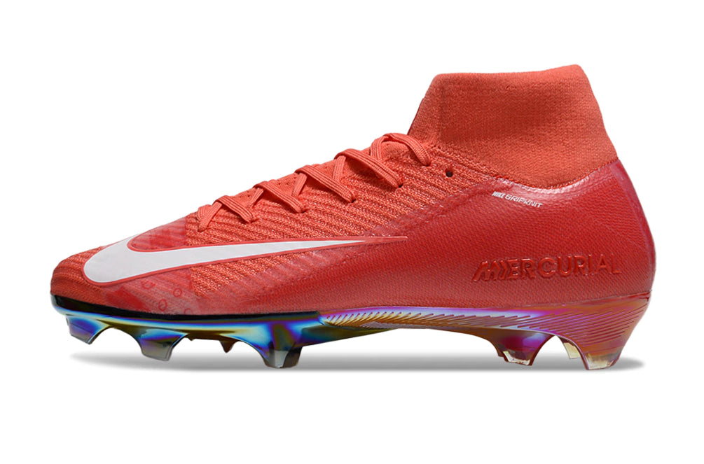 Chuteira Nike Air Zoom Mercurial Superfly 10 Elite Campo - Vermelho/Branco