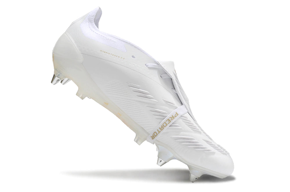 Chuteira Adidas Predator Elite Campo SG FG - Branco/Dourado