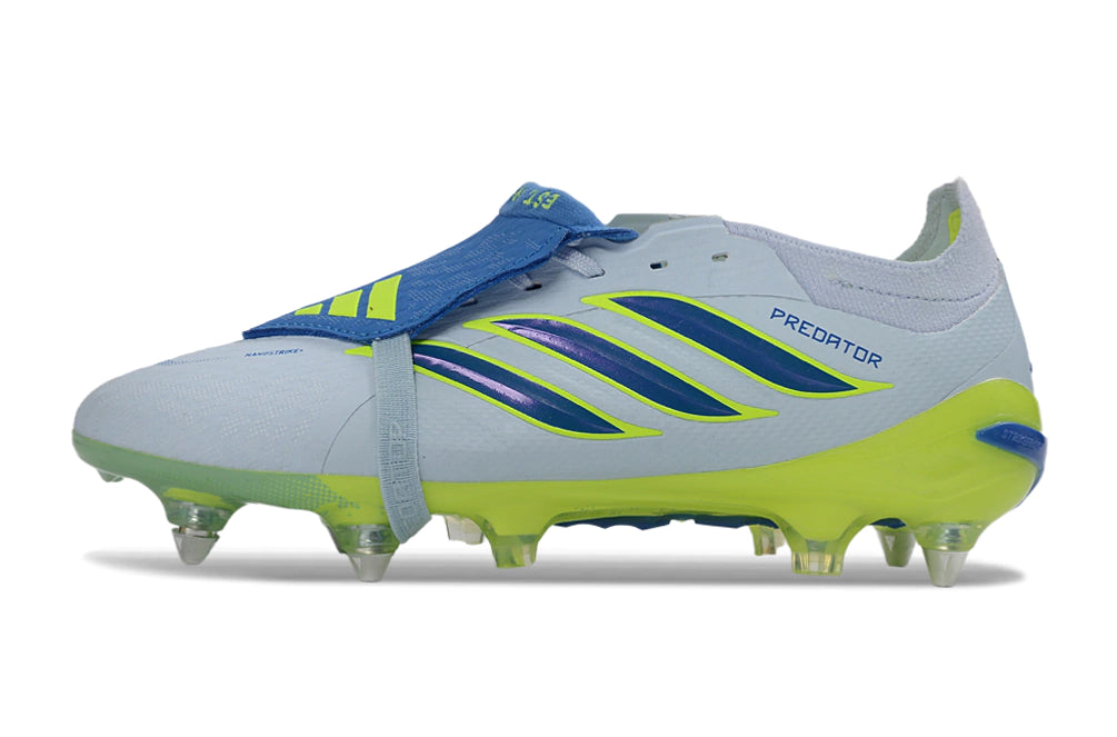 Chuteira Adidas Predator Tongue 26 Elite SG "ice gold precision"