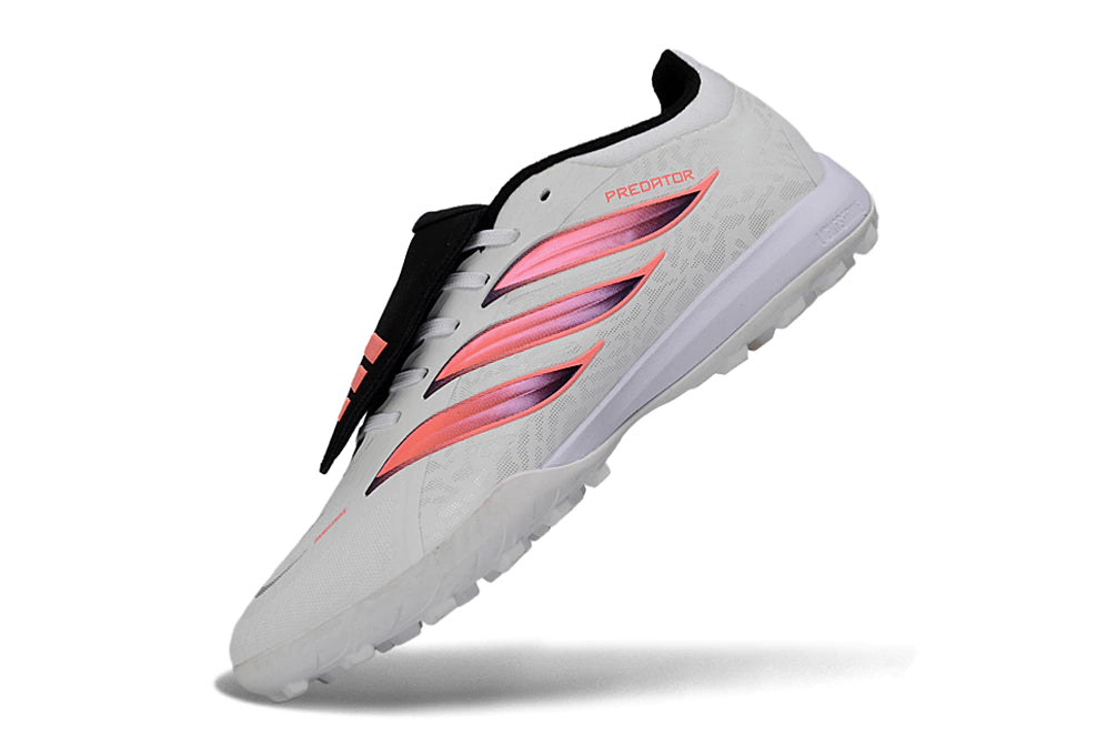 Chuteira Adidas Predator Tongue 26 Society -Branco/Rosa