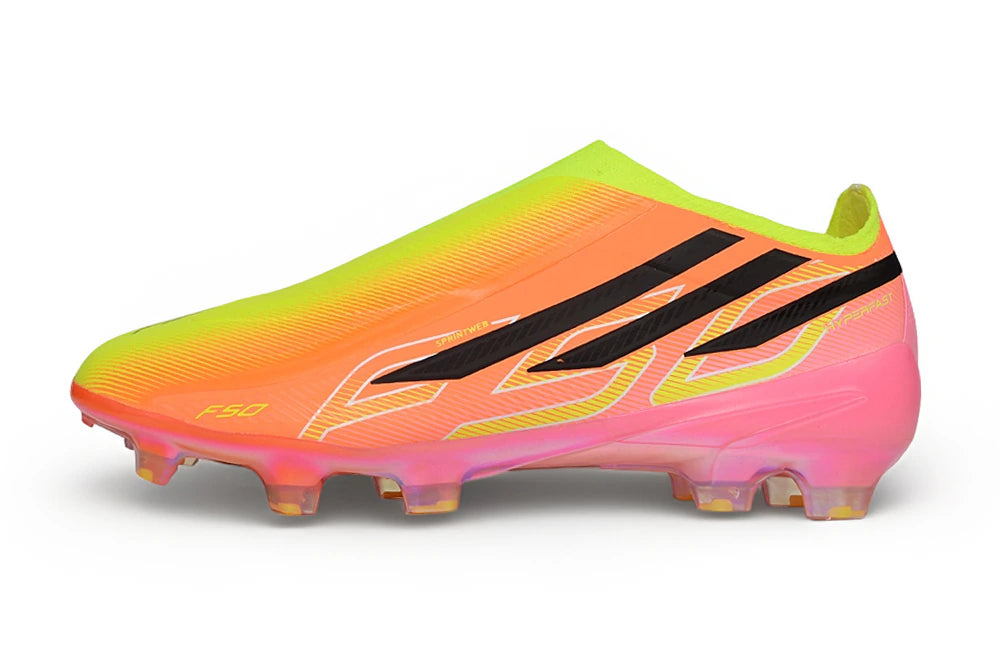 Chuteira Adidas F50 Hyperfast Laceless FG - Rosa