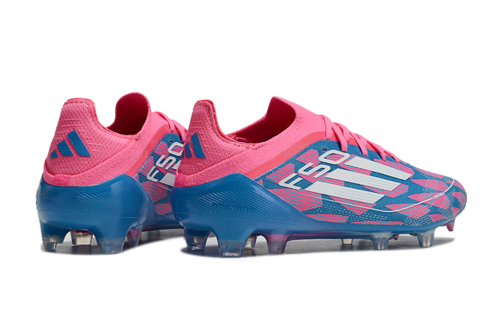 Chuteira Adidas F50 X Campo - Azul/Rosa