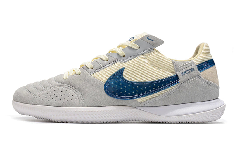 Chuteira Nike Street Gato Futsal IC - Bege/Azul