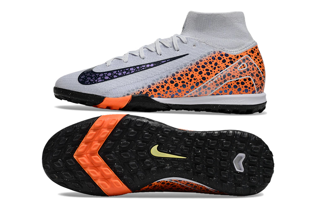 Chuteira Nike Mercurial Superfly 10 Elite Society - Branco/Preto/Laranja