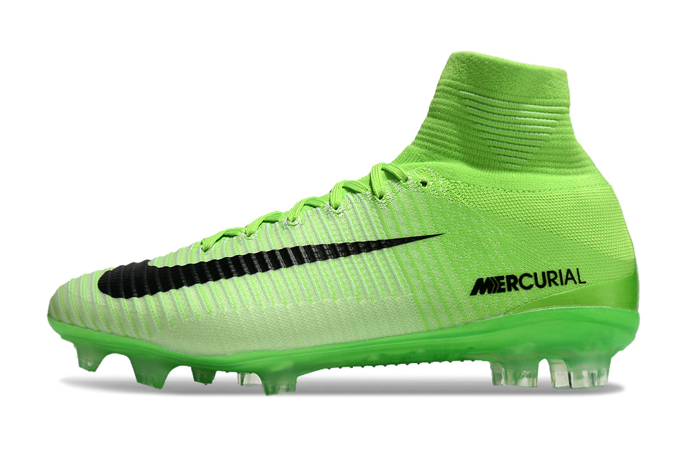 Chuteira Nike Mercurial Superfly 5 Elite Campo - Verde/Preto