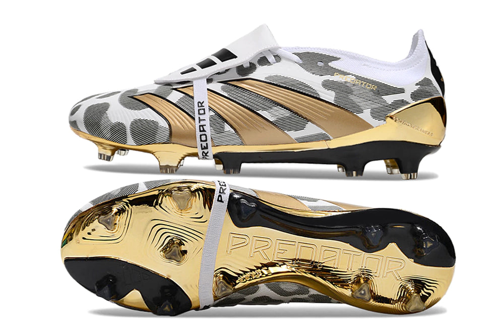 Chuteira Adidas Predator Elite Campo FG - Preto/Dourado