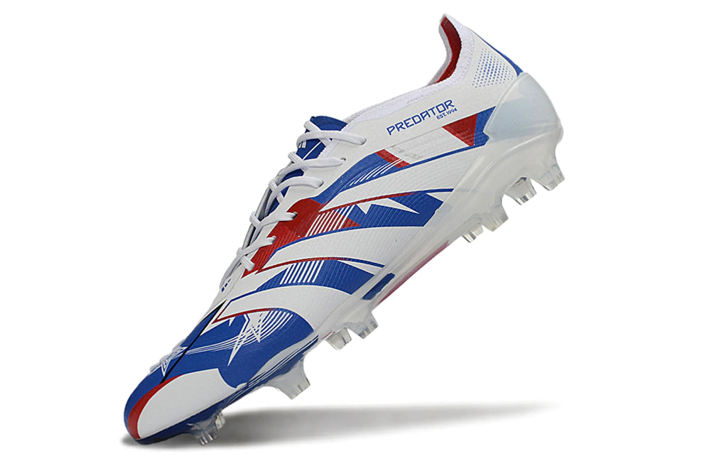 Chuteira Adidas Predator Elite 25 Campo FG - Branco/azul