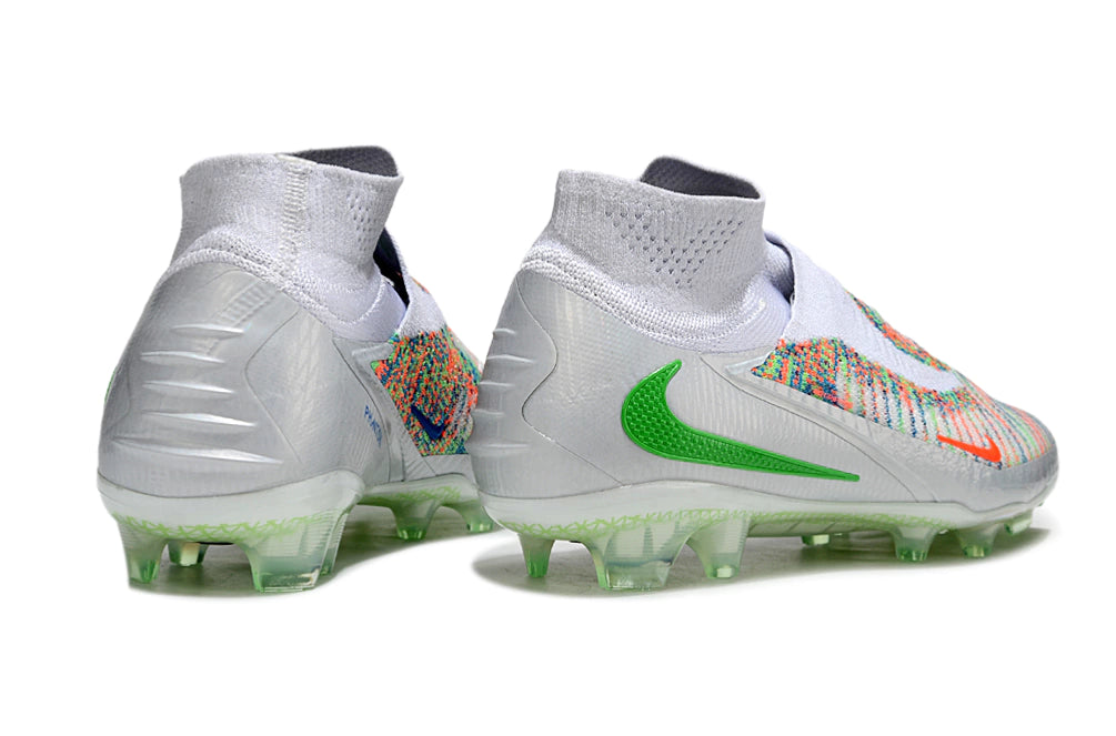 Chuteira Nike Phantom 6 Elite Botinha Campo - Branco/Verde