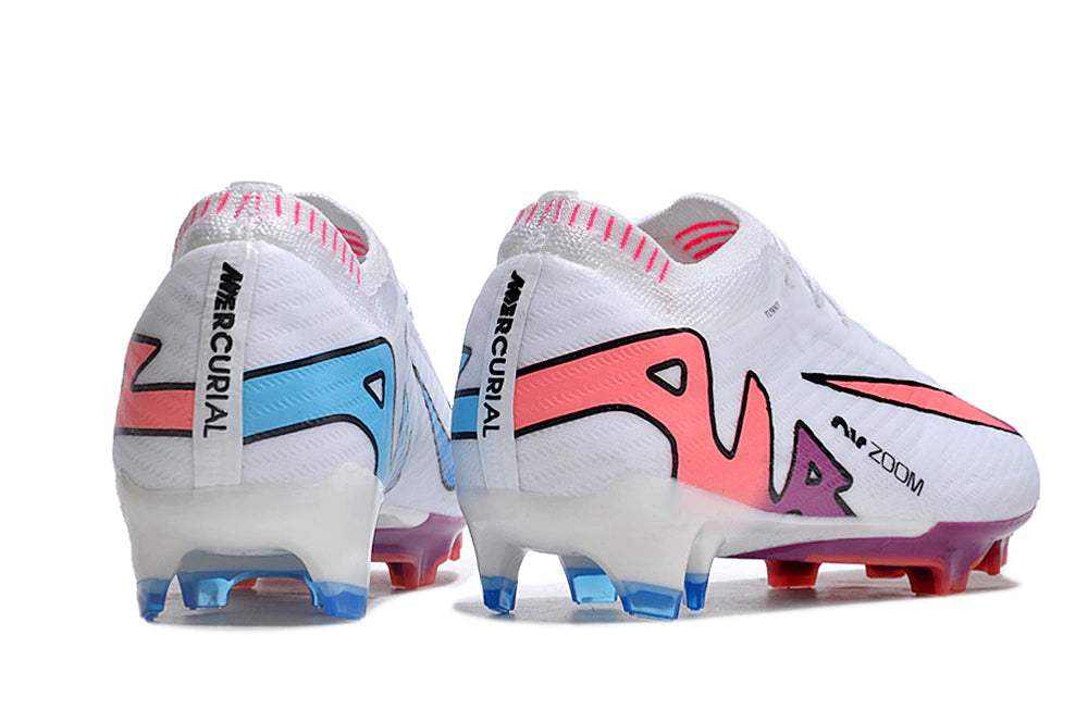 Chuteira Nike Air Zoom Mercurial Vapor 15 Elite FG - Branco/Rosa