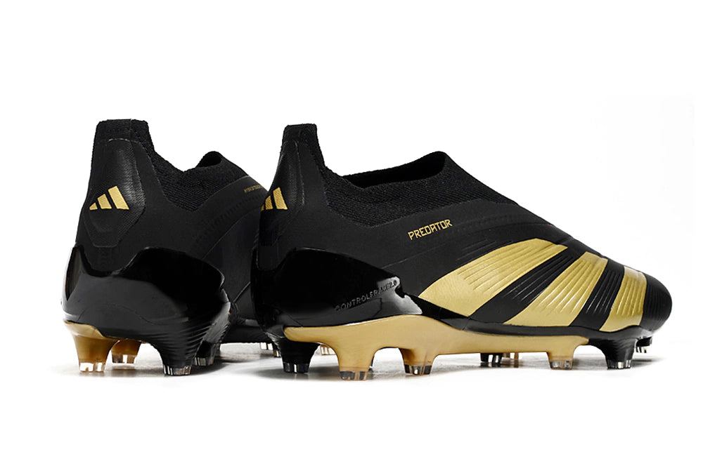 Chuteira Adidas Predstrike Elite Laceless Campo - Preto/Dourado