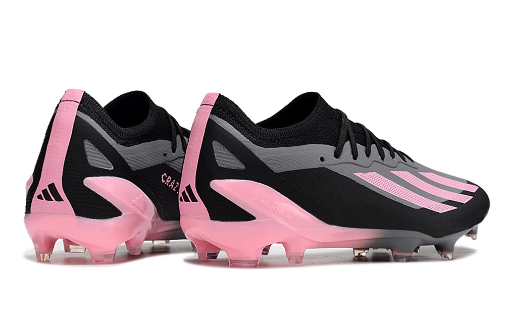Chuteira Adidas X CrazyFast.1 FG - Preto/Rosa