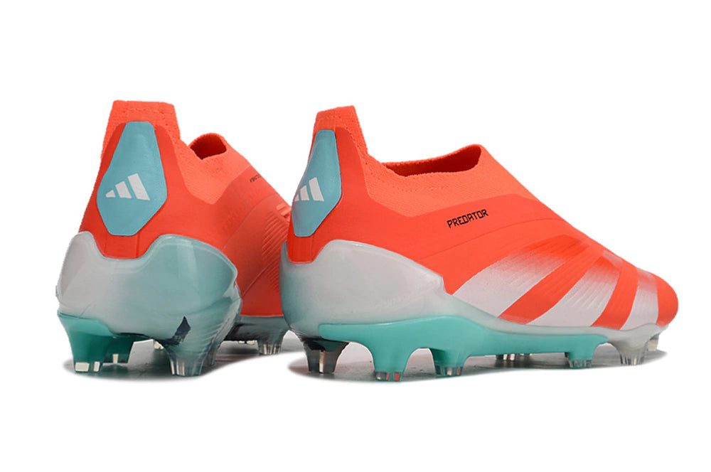 Chuteira Adidas Predstrike Elite Laceless Campo - Laranja/Branco